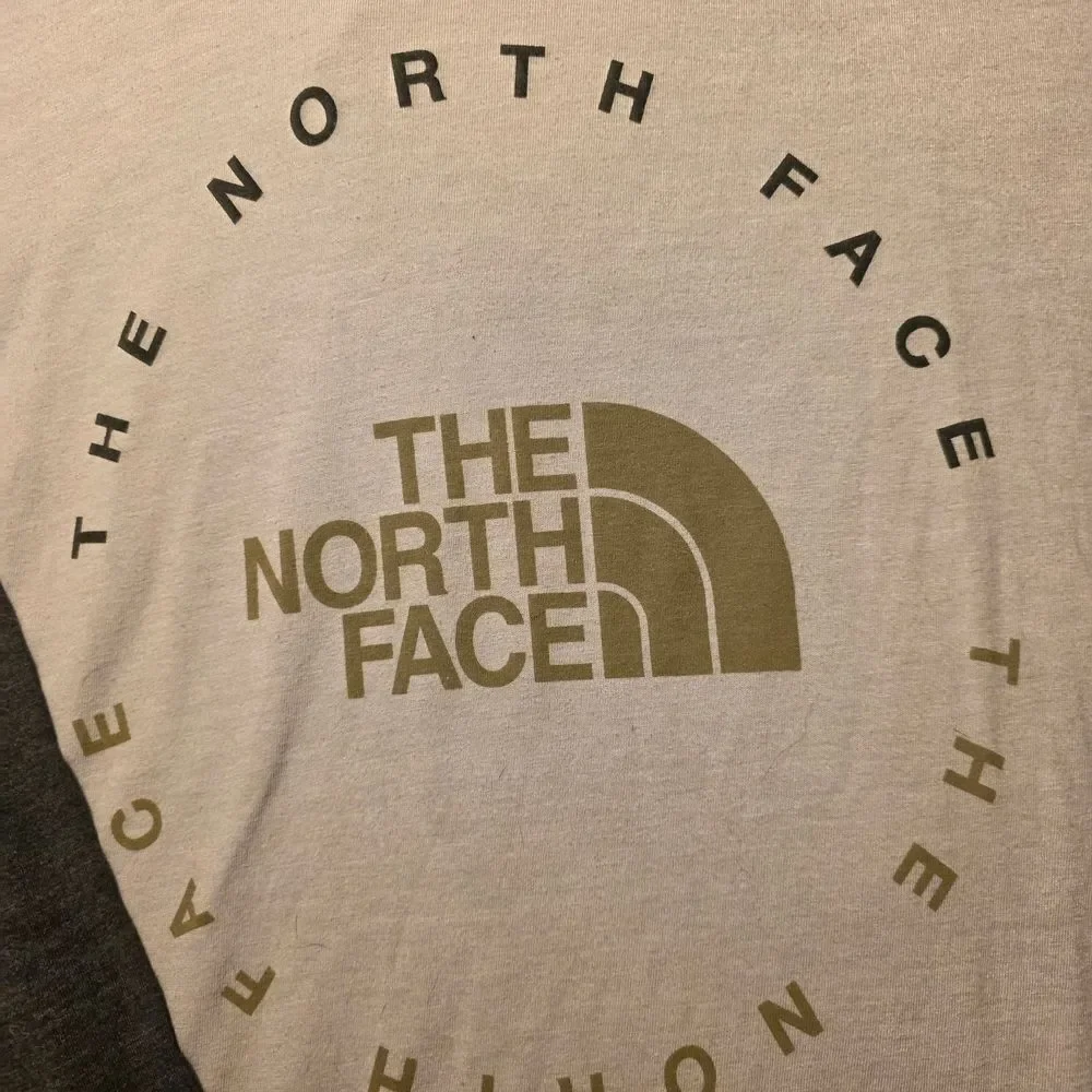 The North Face XXL Grey & Charcoal Raglan Long Sleeve Baseball Tee